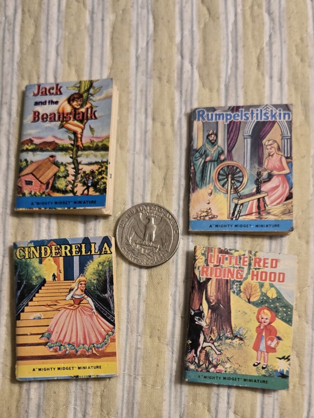 Vintage Mighty Midget Miniature Fairy Tale Books - Lot of 4